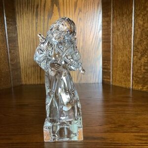 Vintage 1990s MIKASA Lead Crystal Angelic Violin Figurine